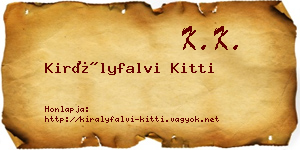Királyfalvi Kitti névjegykártya