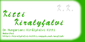 kitti kiralyfalvi business card